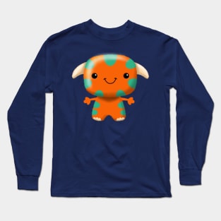 Cute Orange Monster Long Sleeve T-Shirt